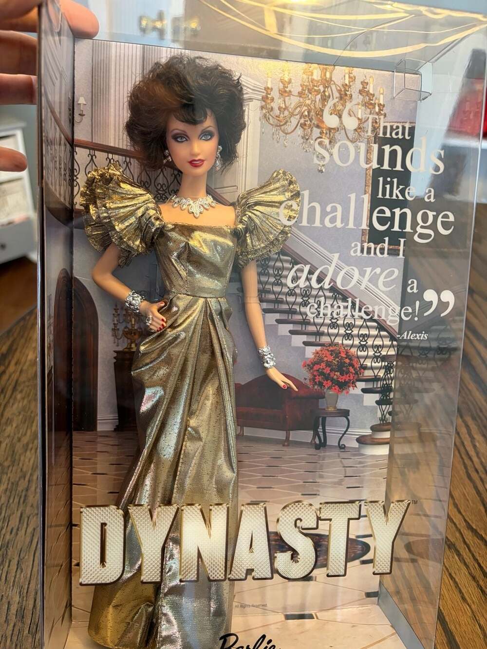 Dynasty Alexis Carrington Barbie Collector Pink Label Doll NRFB Gold Gown 2010